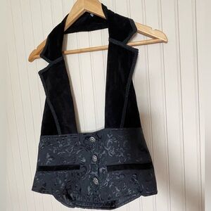 Black and Gray Vest with Button Details